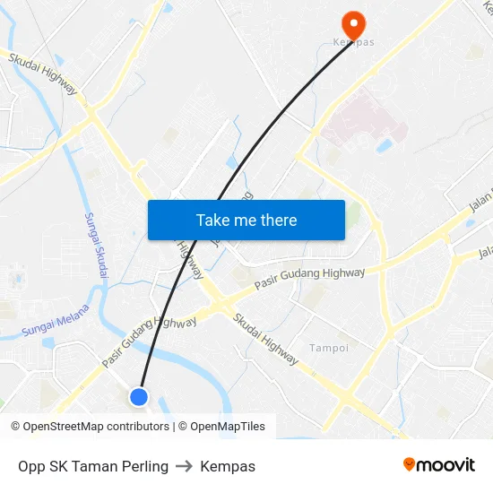 Opp SK Taman Perling to Kempas map