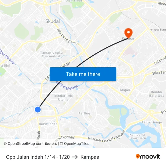 Opp Jalan Indah 1/14 - 1/20 to Kempas map