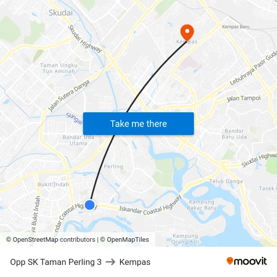 Opp SK Taman Perling 3 to Kempas map