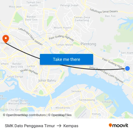 SMK Dato Penggawa Timur to Kempas map