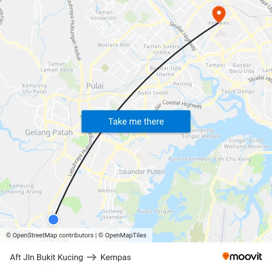 Aft Jln Bukit Kucing to Kempas map