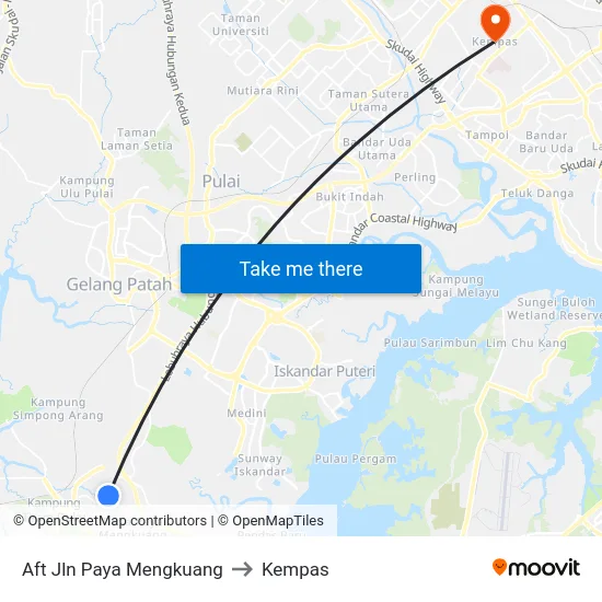 Aft Jln Paya Mengkuang to Kempas map