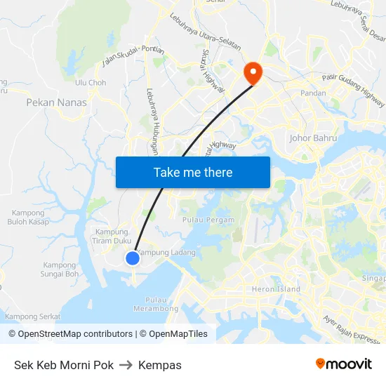 Sek Keb Morni Pok to Kempas map