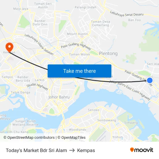 Today's Market Bdr Sri Alam to Kempas map