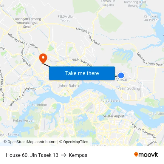 House 60. Jln Tasek 13 to Kempas map