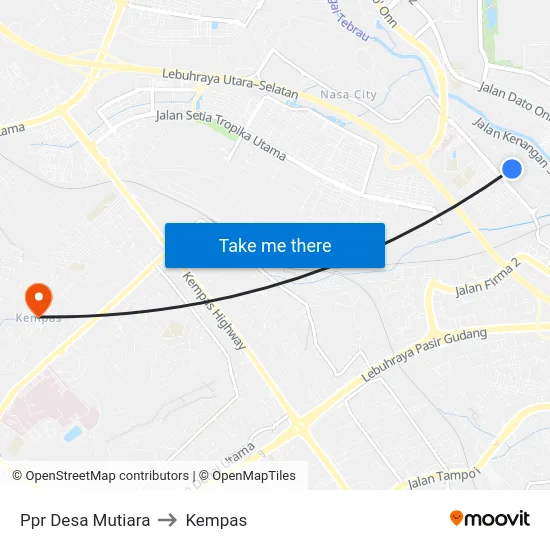 Ppr Desa Mutiara to Kempas map