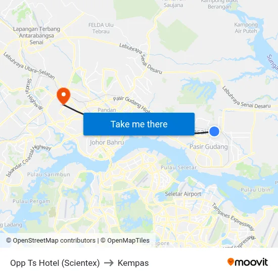 Opp Ts Hotel (Scientex) to Kempas map