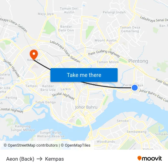 Aeon (Back) to Kempas map