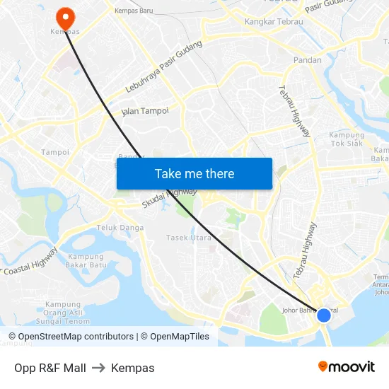 Opp R&F Mall to Kempas map