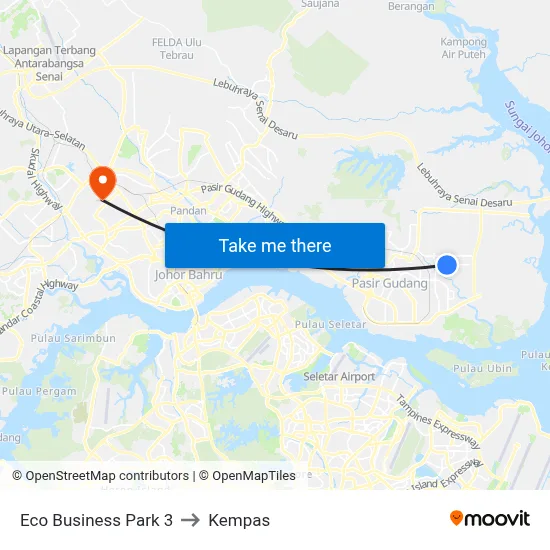 Eco Business Park 3 to Kempas map