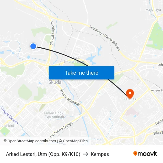 Arked Lestari, Utm (Opp. K9/K10) to Kempas map