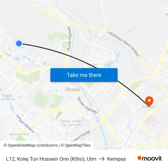 L12, Kolej Tun Hussein Onn (Ktho), Utm to Kempas map