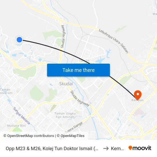Opp M23 & M26, Kolej Tun Doktor Ismail (Ktdi), Utm to Kempas map