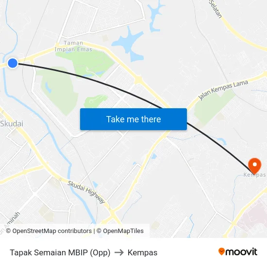 Tapak Semaian MBIP (Opp) to Kempas map