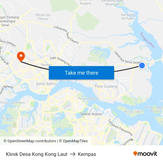 Klınık Desa Kong Kong Laut to Kempas map