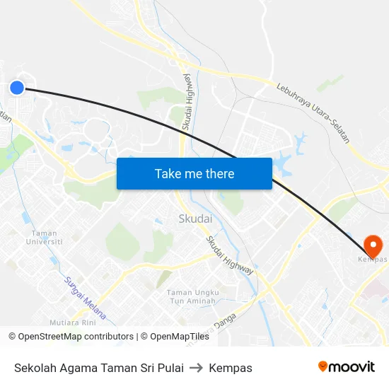 Sekolah Agama Taman Sri Pulai to Kempas map