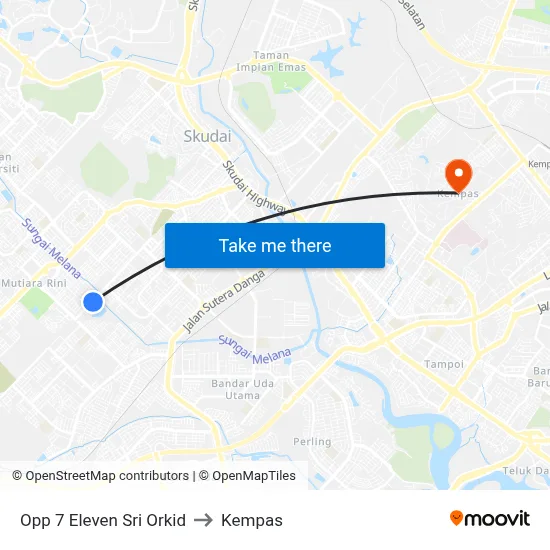 Opp 7 Eleven Sri Orkid to Kempas map