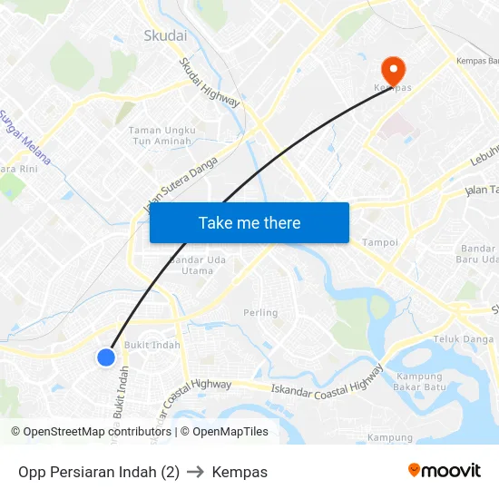 Opp Persiaran Indah (2) to Kempas map