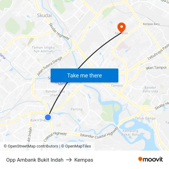 Opp Ambank Bukit Indah to Kempas map