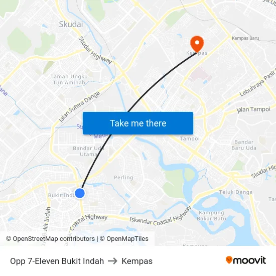 Opp 7-Eleven Bukit Indah to Kempas map