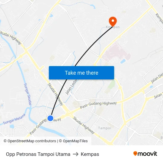 Opp Petronas Tampoi Utama to Kempas map