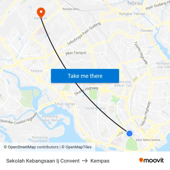 Sekolah Kebangsaan Ij Convent to Kempas map