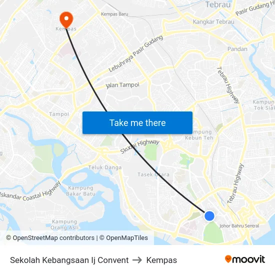 Sekolah Kebangsaan Ij Convent to Kempas map