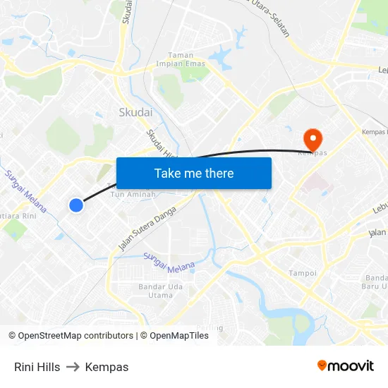 Rini Hills to Kempas map