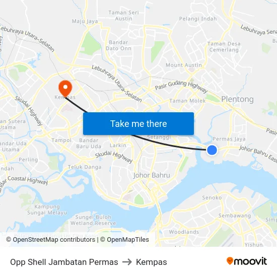 Opp Shell Jambatan Permas to Kempas map