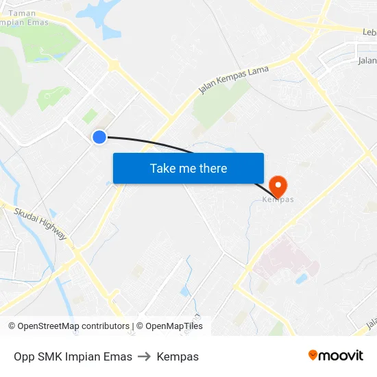 Opp SMK Impian Emas to Kempas map