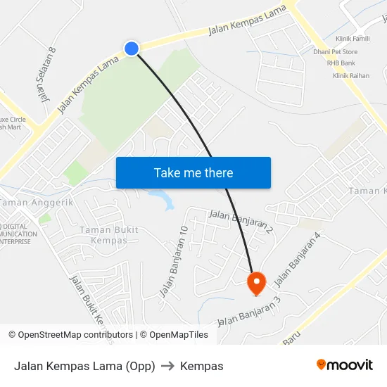 Jalan Kempas Lama (Opp) to Kempas map