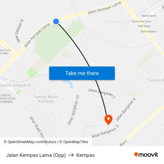 Jalan Kempas Lama (Opp) to Kempas map