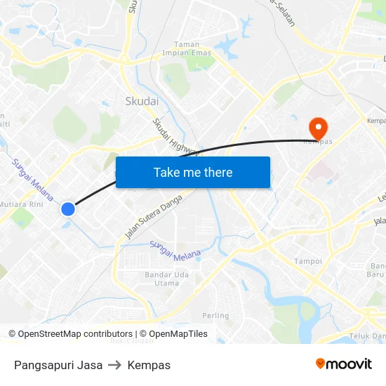 Pangsapuri Jasa to Kempas map