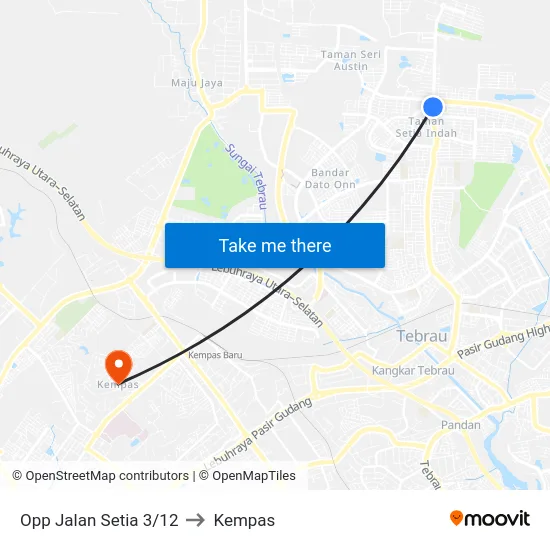 Opp Jalan Setia 3/12 to Kempas map