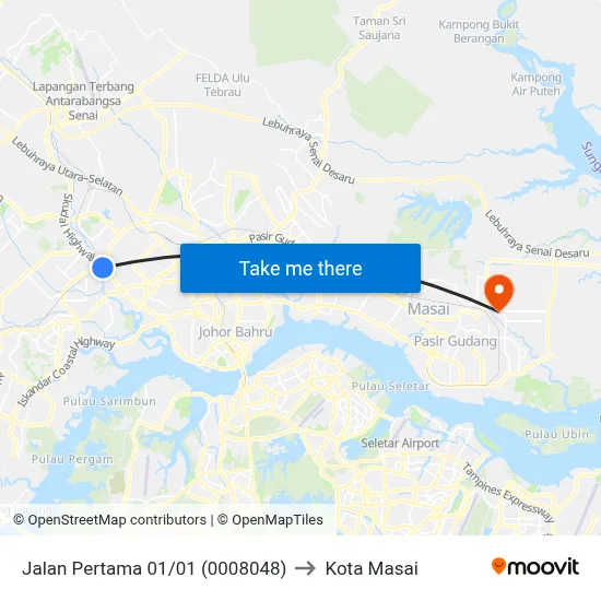 Jalan Pertama 01/01 (0008048) to Kota Masai map