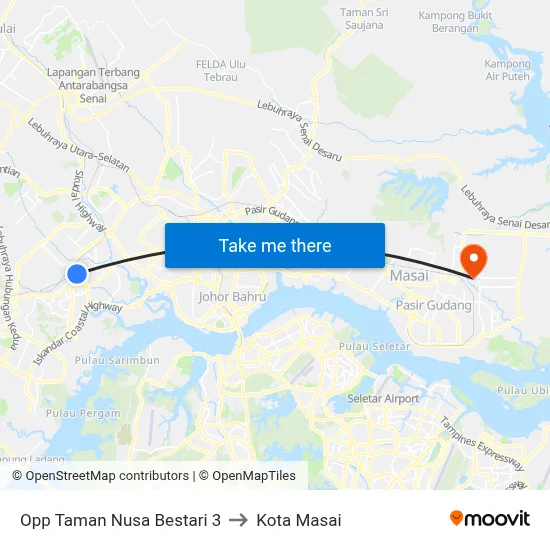 Opp Taman Nusa Bestari 3 to Kota Masai map