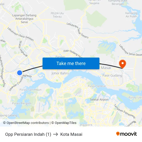 Opp Persiaran Indah (1) to Kota Masai map