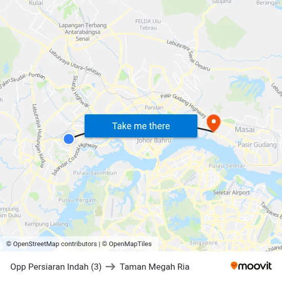 Opp Persiaran Indah (3) to Taman Megah Ria map