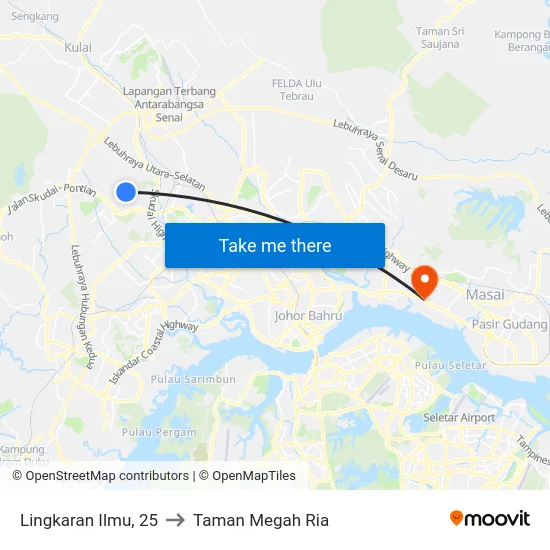 Lingkaran Ilmu, 25 to Taman Megah Ria map