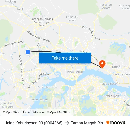 Jalan Kebudayaan 03 (0004366) to Taman Megah Ria map
