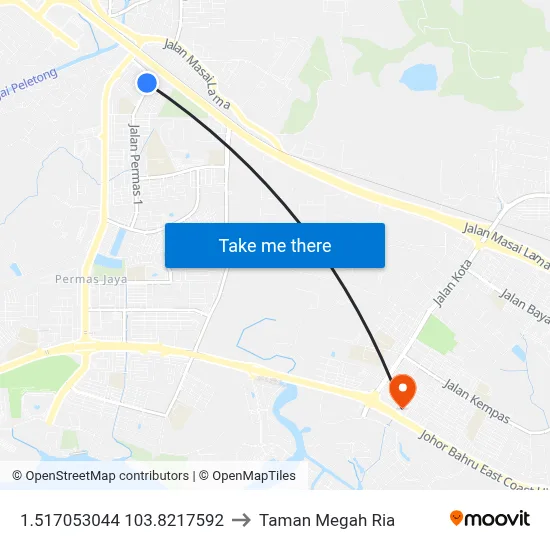 1.517053044	103.8217592 to Taman Megah Ria map