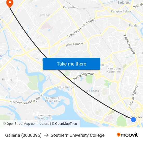 Galleria (0008095) to Southern University College map