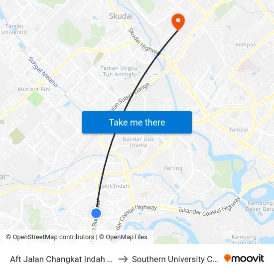 Aft Jalan Changkat Indah Utama to Southern University College map