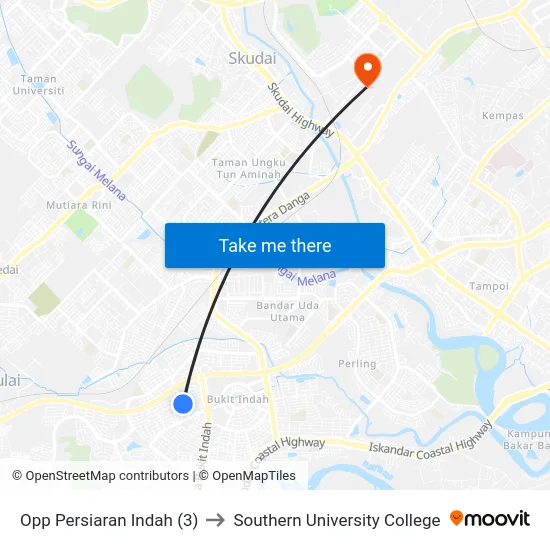 Opp Persiaran Indah (3) to Southern University College map
