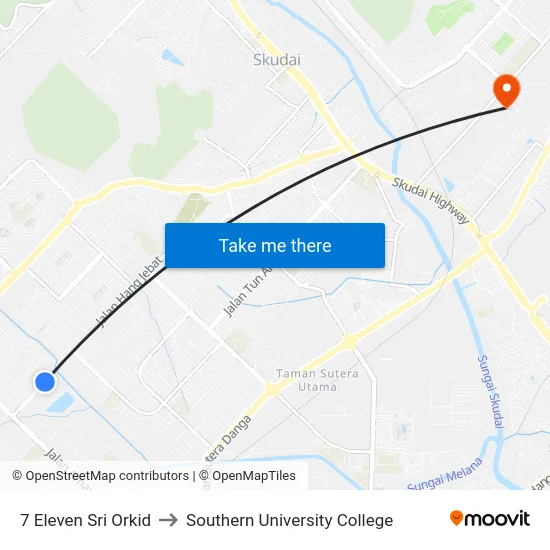 7 Eleven Sri Orkid to Southern University College map