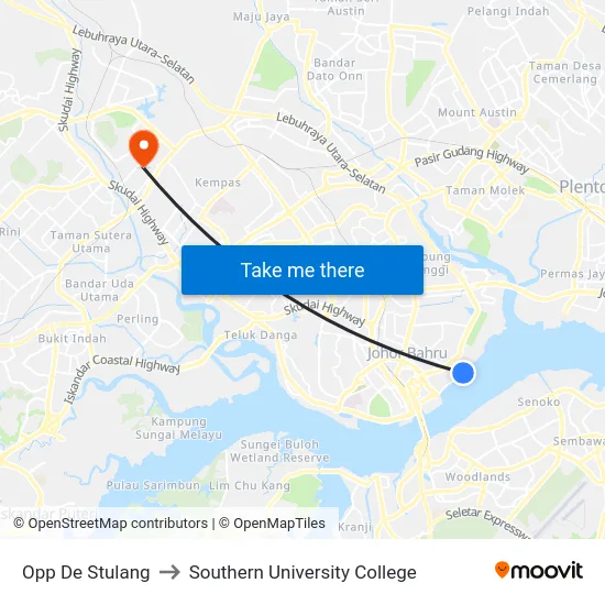 Opp De Stulang to Southern University College map