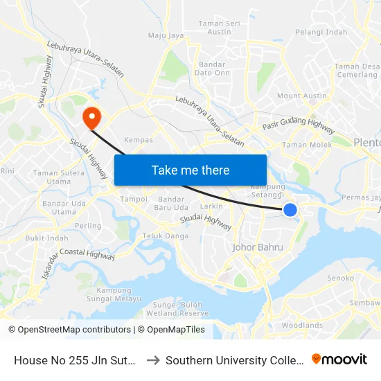 House No 255 Jln Sutera to Southern University College map