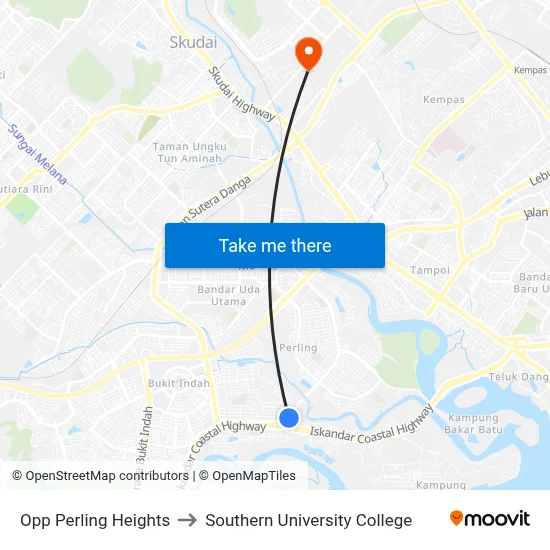 Opp Perling Heights to Southern University College map