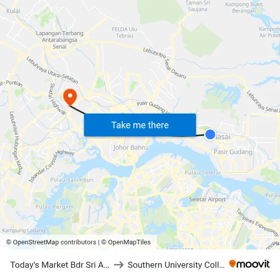 Today's Market Bdr Sri Alam to Southern University College map