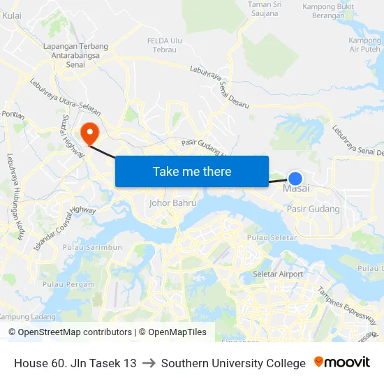 House 60. Jln Tasek 13 to Southern University College map